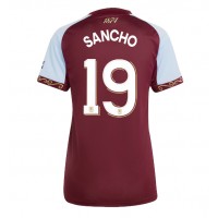 Stroje piłkarskie Aston Villa Jadon Sancho #19 Koszulka Podstawowej dla damskie 2025-26 Krótki Rękaw